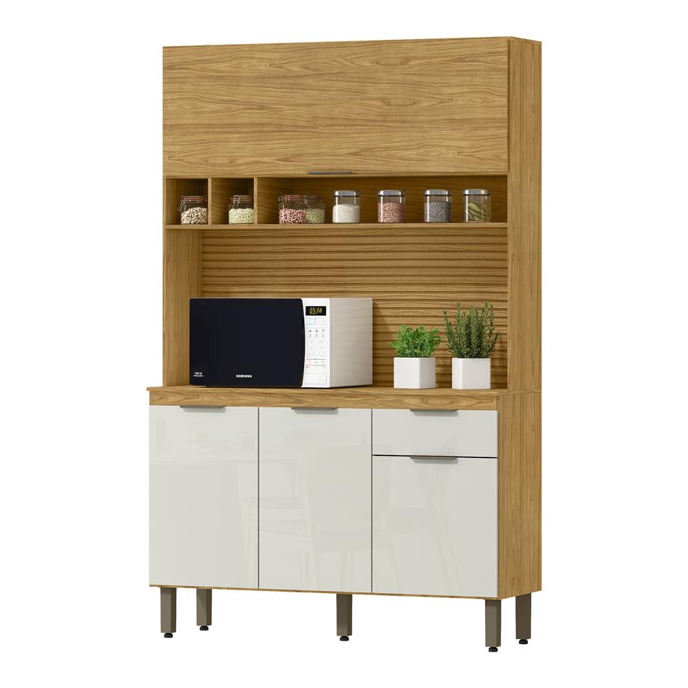 Cozinha compacta 4 portas 1 gaveta Liz - marrocos / off-white CC038