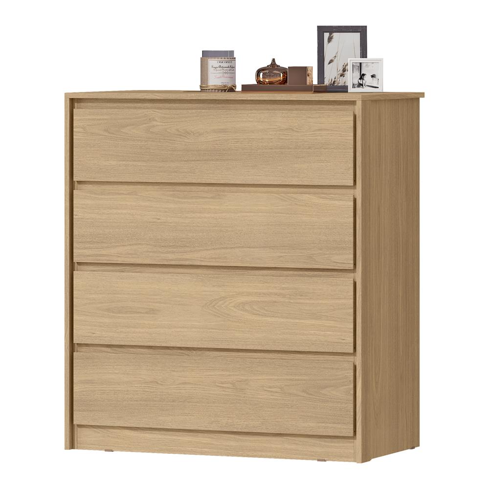 Cômoda 4 gavetas grandes Carla - castanho / castanho   CO027 