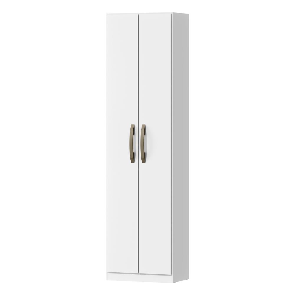 Multiuso Organizador 2 portas 5 prateleiras Elara - branco neve / branco neve   MU019 