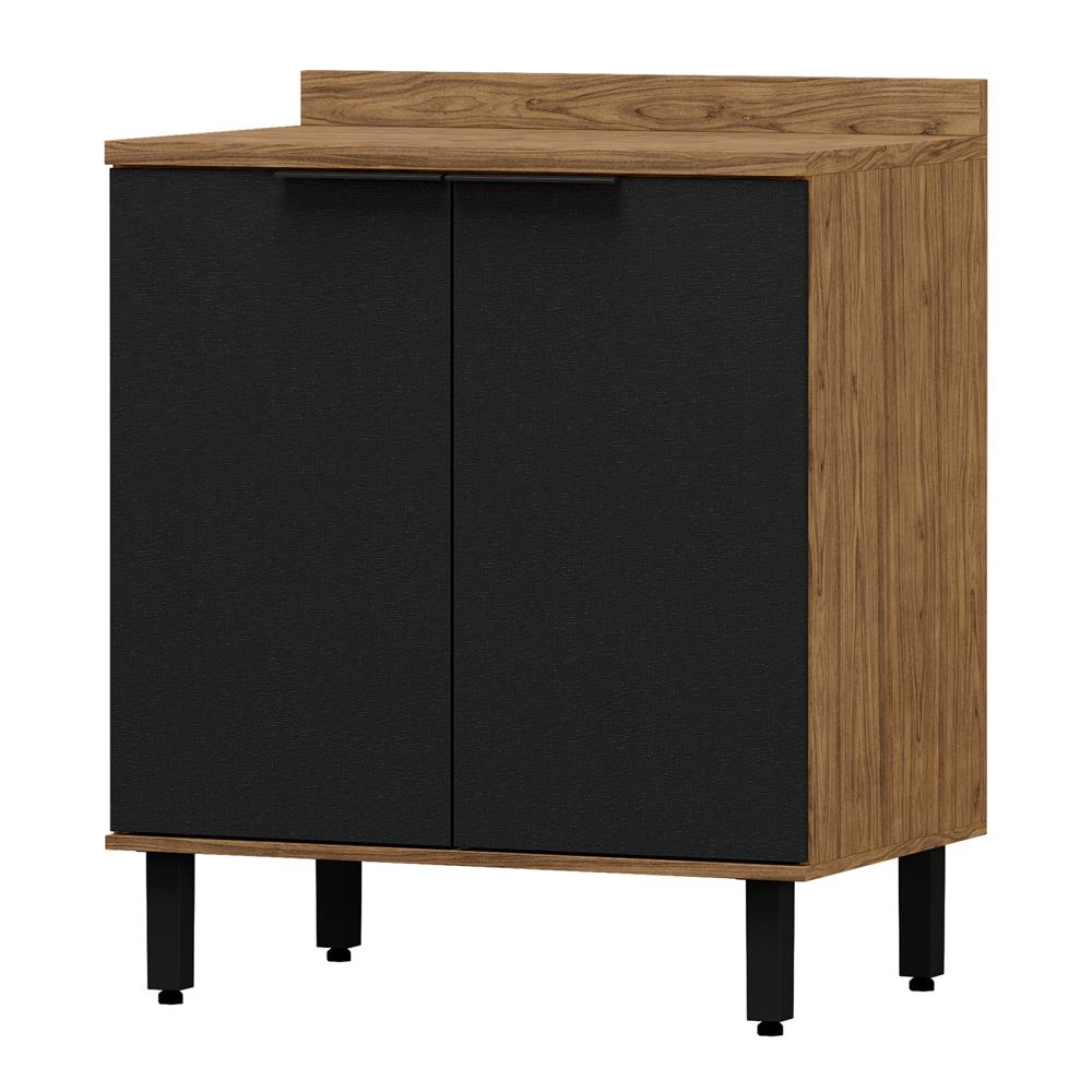 Balcão 80cm 100% MDF Toscana - freijó / nero BTO02