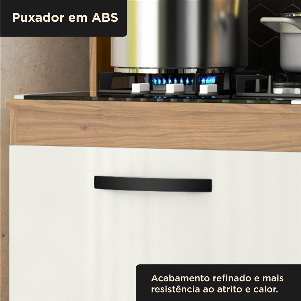 Cozinha compacta grande 6 portas 1 gaveta Zoe - freijó / off-white CC035 