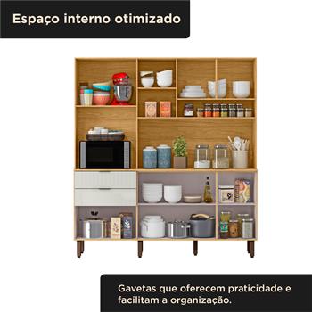 Cozinha compacta 7 portas e 2 gavetas Boreal - marrocos / off-white CC040 