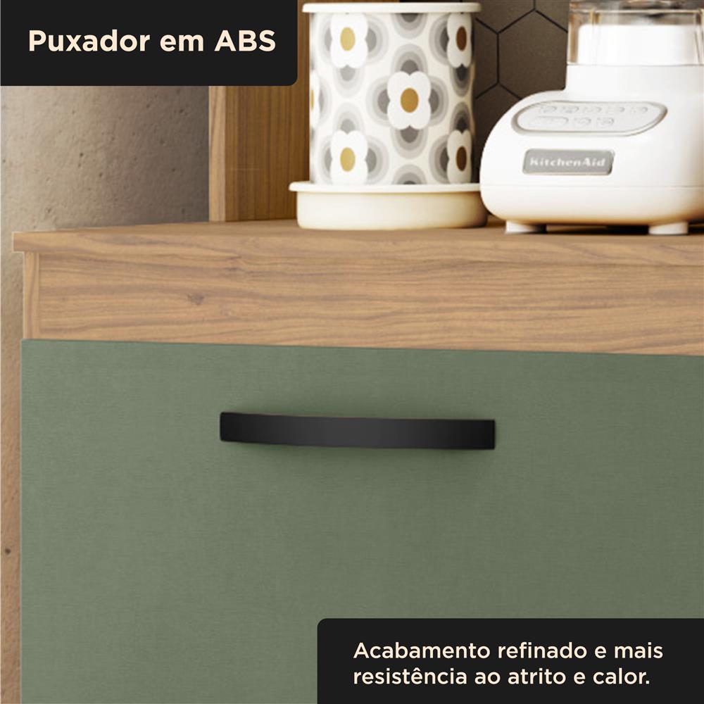 Cozinha compacta grande 6 portas 1 gaveta Zoe - freijó / Jade CC035 