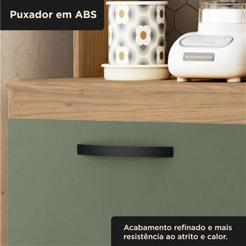 Cozinha compacta grande 6 portas 1 gaveta Zoe - freijó / Jade CC035 