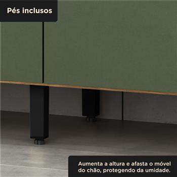 Cozinha compacta grande 6 portas 1 gaveta Zoe - freijó / Jade CC035 