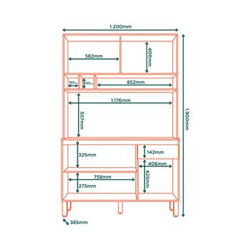 Cozinha compacta 4 portas 1 gaveta Liz - marrocos / off-white CC038 