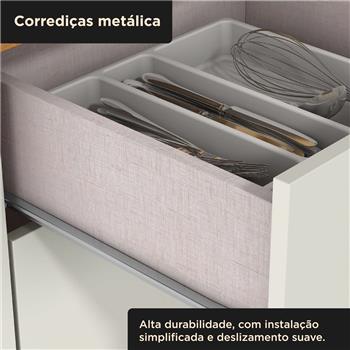 Cozinha compacta 4 portas 1 gaveta Liz - cinamomo / off-white CC038.N 