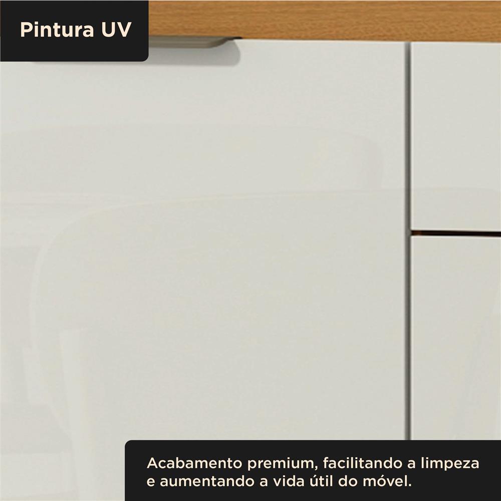 Cozinha compacta 4 portas 1 gaveta Liz - cinamomo / off-white CC038.N 