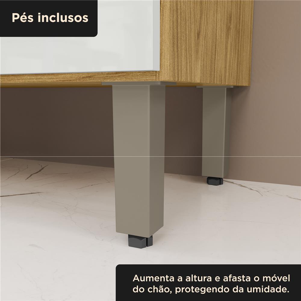 Cozinha Compacta 6 portas 2 gavetas Sara - Balcão simples - marrocos / off-white  CC043 