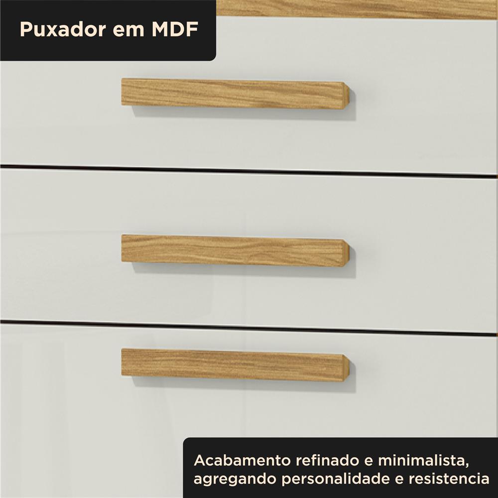 Cozinha Compacta 6 portas 2 gavetas Sara - Balcão para pia - marrocos / off-white  CC043 