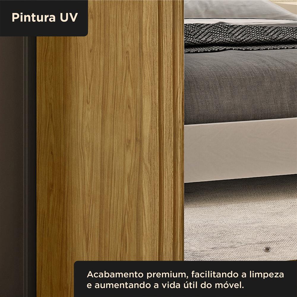 Guarda-roupa grande para casal 6 portas 2 gavetas com espelho Bogotá - com espelho - marrocos / off-white RG074.E 