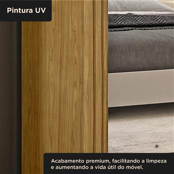 Guarda-roupa grande para casal 6 portas 2 gavetas com espelho Bogotá - com espelho - marrocos / off-white RG074.E 