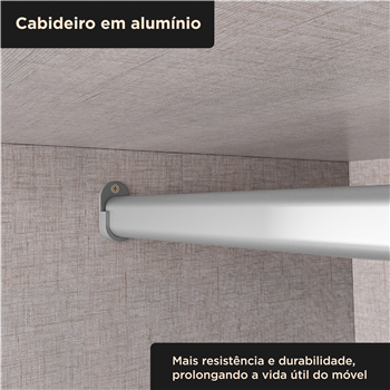 Guarda-roupa grande para casal 100% MDF 2 portas de correr 4 gavetas Trípoli - castanho / castanho usinado  RD033  