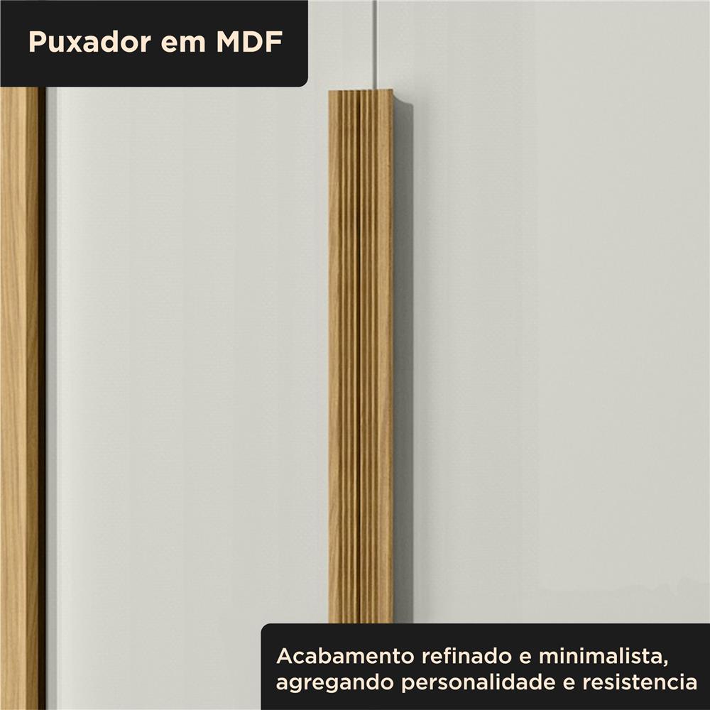 Guarda-roupa grande para casal 100% MDF 6 portas 3 gavetas Montecarlo - marrocos / off-white  RG129  