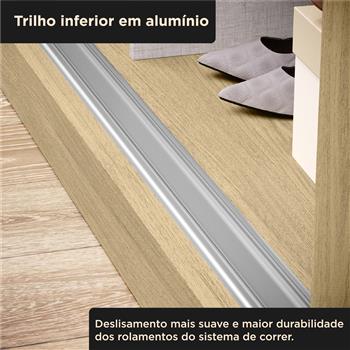 Guarda-roupa grande 100% MDF 3 portas 3 gavetas Bagdá - castanho / off-white  RD032 