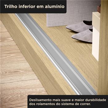 Guarda-roupa grande 100% MDF 3 portas 3 gavetas Bagdá - com espelho - castanho / off-white  RD032.E 