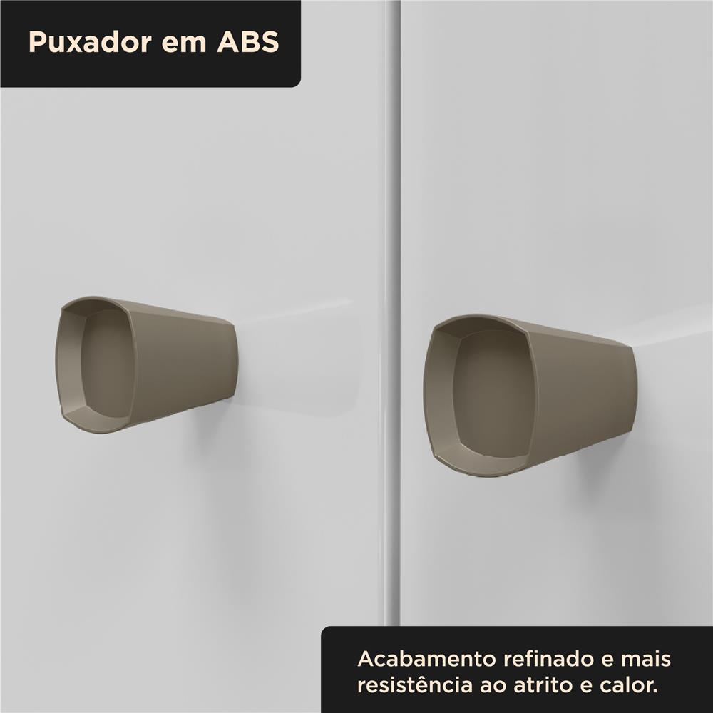 Guarda-roupa casal 4 portas 2 gavetas Mônaco - branco / branco  RG108  