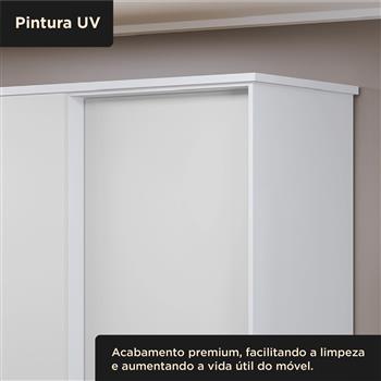 Guarda-roupa casal 4 portas 2 gavetas Mônaco - branco / branco  RG108  