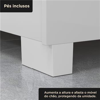 Guarda-roupa casal 4 portas 2 gavetas Mônaco - branco / branco  RG108  