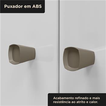 Guarda-roupa casal 4 portas 2 gavetas Mônaco - com espelho - branco / branco  RG108.E 