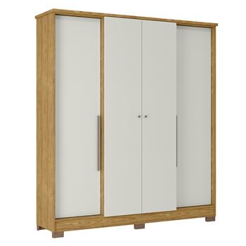 Guarda-roupa casal 4 portas 2 gavetas Mônaco - marrocos / off-white  RG108  