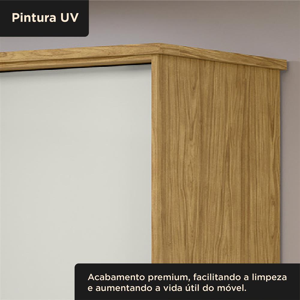 Guarda-roupa casal 4 portas 2 gavetas Mônaco - marrocos / off-white  RG108  