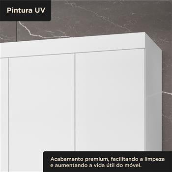 Guarda-roupa grande casal 8 portas 4 gavetas Tauri - branco neve / branco neve  RG138  