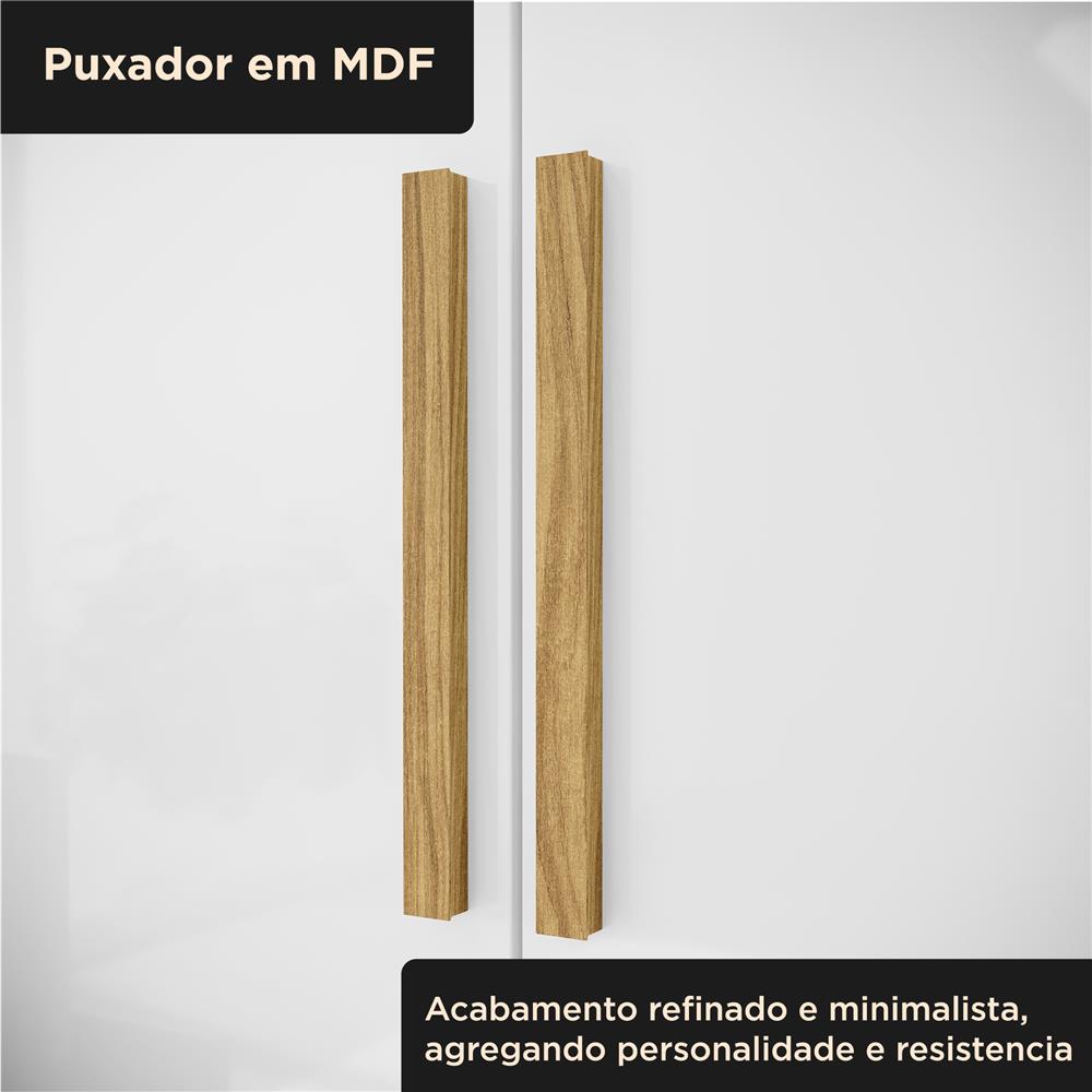  Guarda-roupa casal 6 portas 2 gavetas Gliese - branco neve / branco neve   RG140  