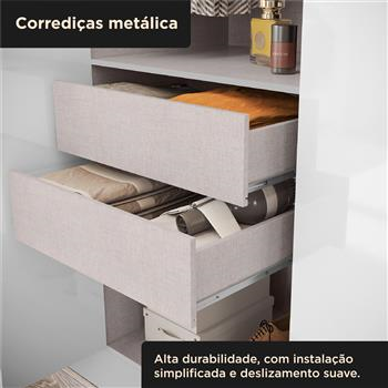  Guarda-roupa casal 6 portas 2 gavetas Gliese - branco neve / branco neve   RG140  