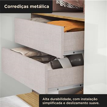 Guarda-roupa casal 6 portas 2 gavetas Gliese - marrocos / off-white  RG140  