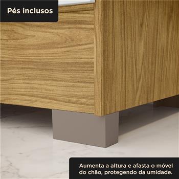 Guarda-roupa casal 6 portas 2 gavetas Gliese - marrocos / off-white  RG140  