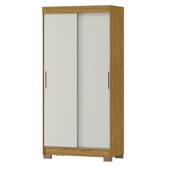 Guarda-roupa solteiro 2 portas de correr 2 gavetas Antares - marrocos / off-white  RD041 