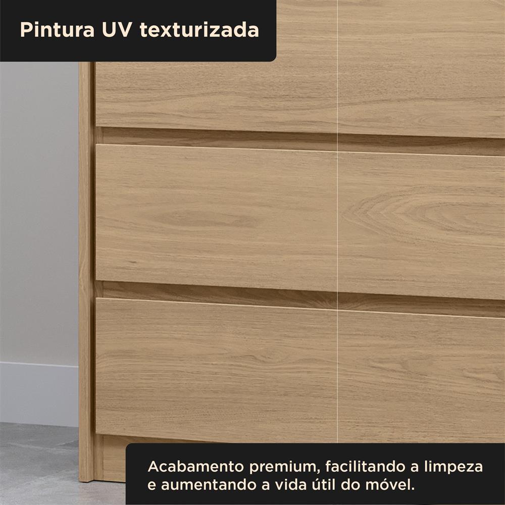 Cômoda 4 gavetas grandes Carla - castanho / castanho   CO027  