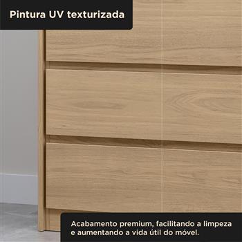 Cômoda 4 gavetas grandes Carla - castanho / castanho   CO027  