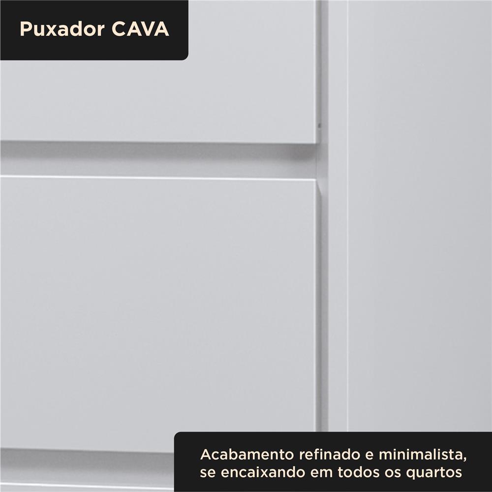 Cômoda 4 gavetas grandes Carla - branco neve / branco neve   CO027  