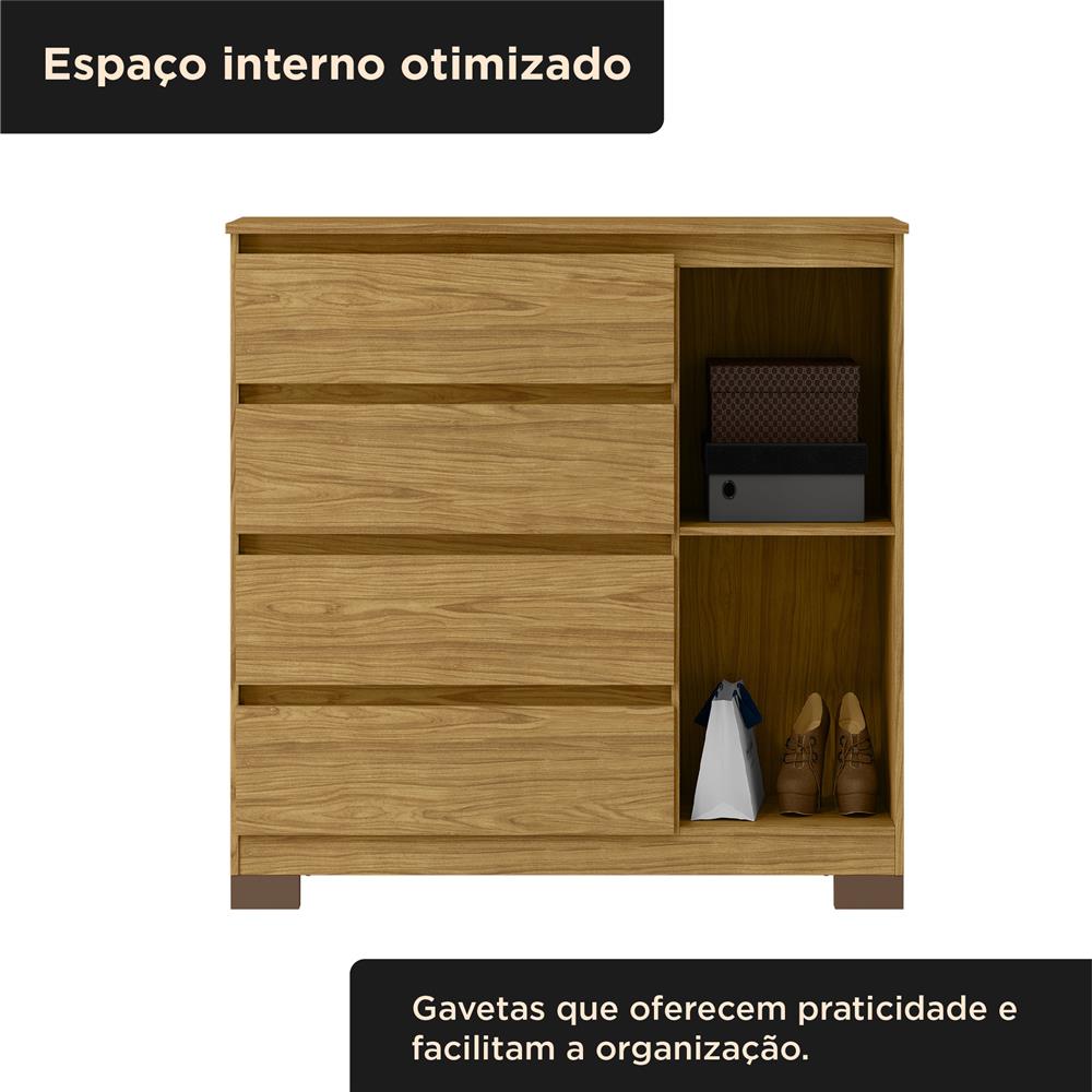 Cômoda 1 porta 4 gavetas Vega - marrocos / marrocos  CO028  