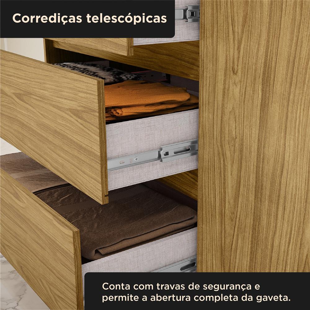 Cômoda 1 porta 4 gavetas Vega - marrocos / marrocos  CO028  