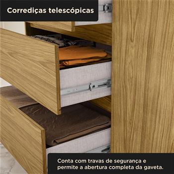 Cômoda 1 porta 4 gavetas Vega - marrocos / marrocos  CO028  