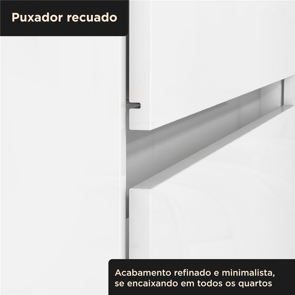 Cômoda 1 porta 4 gavetas Vega - branco neve / branco neve  CO028  