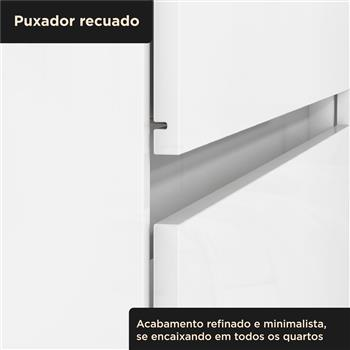 Cômoda 1 porta 4 gavetas Vega - branco neve / branco neve  CO028  