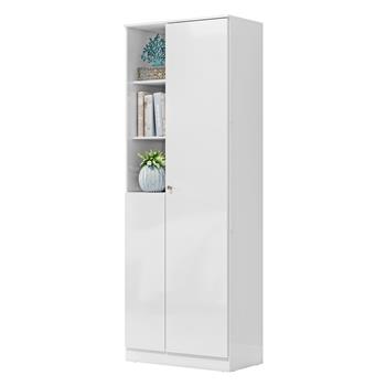 Multiuso Organizador 2 portas 7 prateleiras com nichos Lince - branco neve / branco neve  MU001 