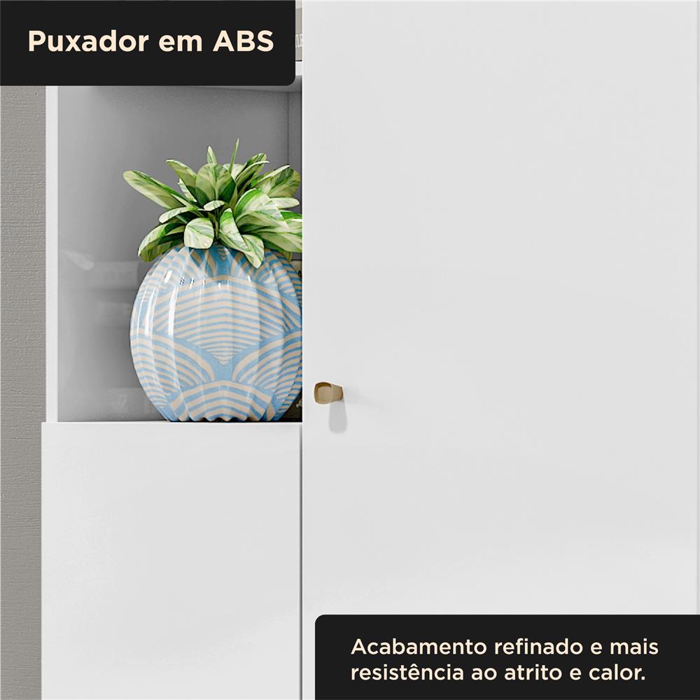 Multiuso Organizador 2 portas 7 prateleiras com nichos Lince - branco neve / branco neve  MU001 