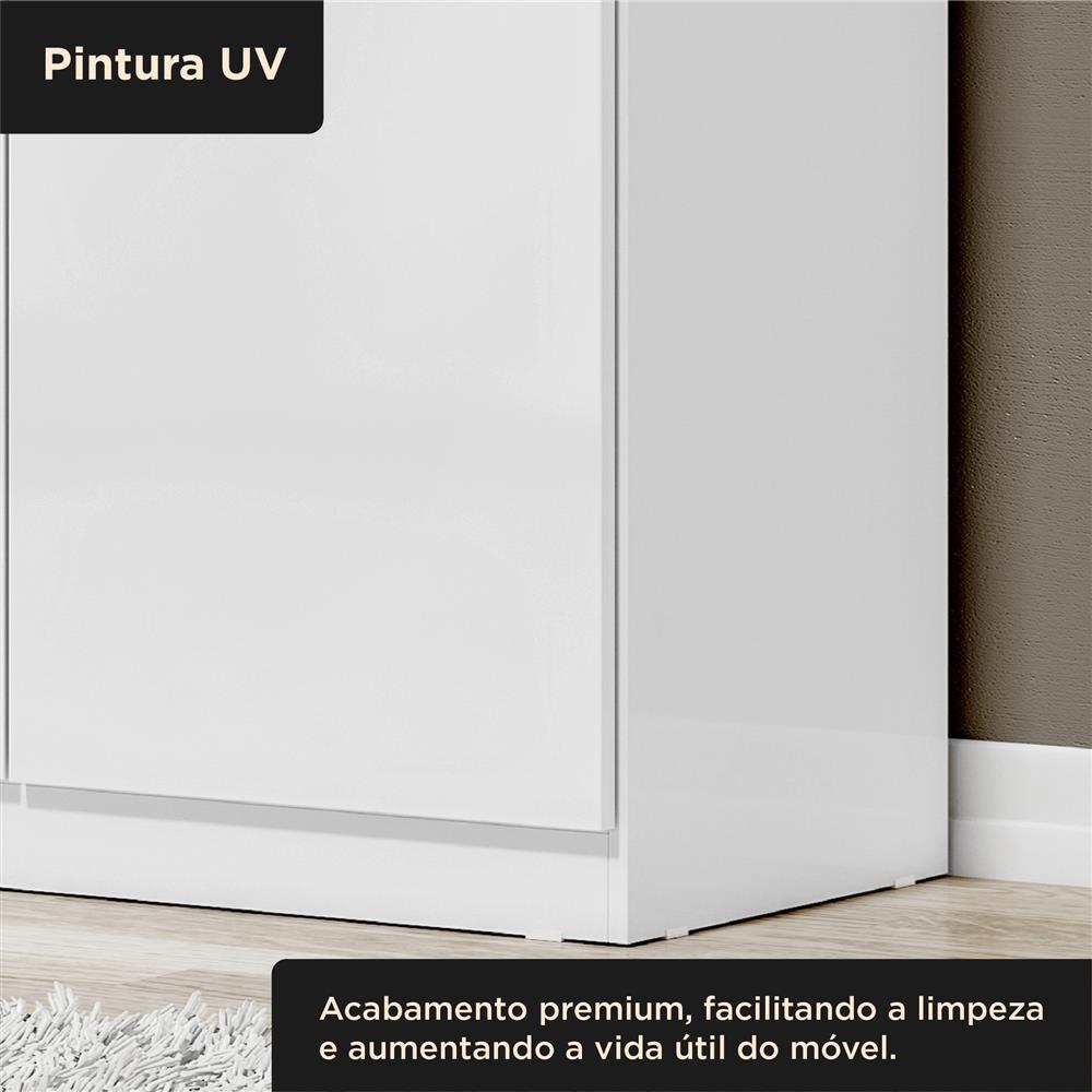 Multiuso Organizador 2 portas 7 prateleiras com nichos Lince - branco neve / branco neve  MU001 