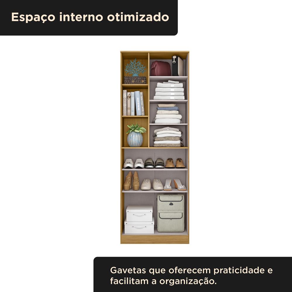 Multiuso Organizador 2 portas 7 prateleiras com nichos Lince - com espelho - marrocos / marrocos  MU001.NE 