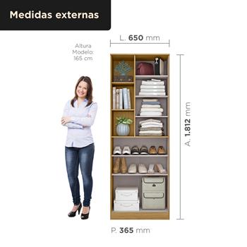 Multiuso Organizador 2 portas 7 prateleiras com nichos Lince - com espelho - marrocos / marrocos  MU001.NE 