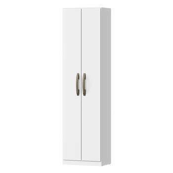 Multiuso Organizador 2 portas 5 prateleiras Elara - branco neve / branco neve   MU019  