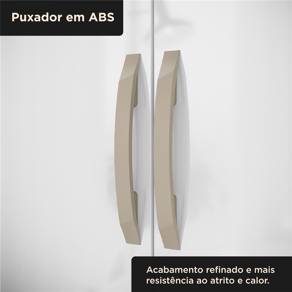Multiuso Organizador 2 portas 5 prateleiras Elara - branco neve / branco neve   MU019  