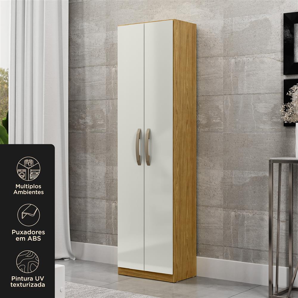 Multiuso Organizador 2 portas 5 prateleiras Elara - marrocos / off-white  MU019  