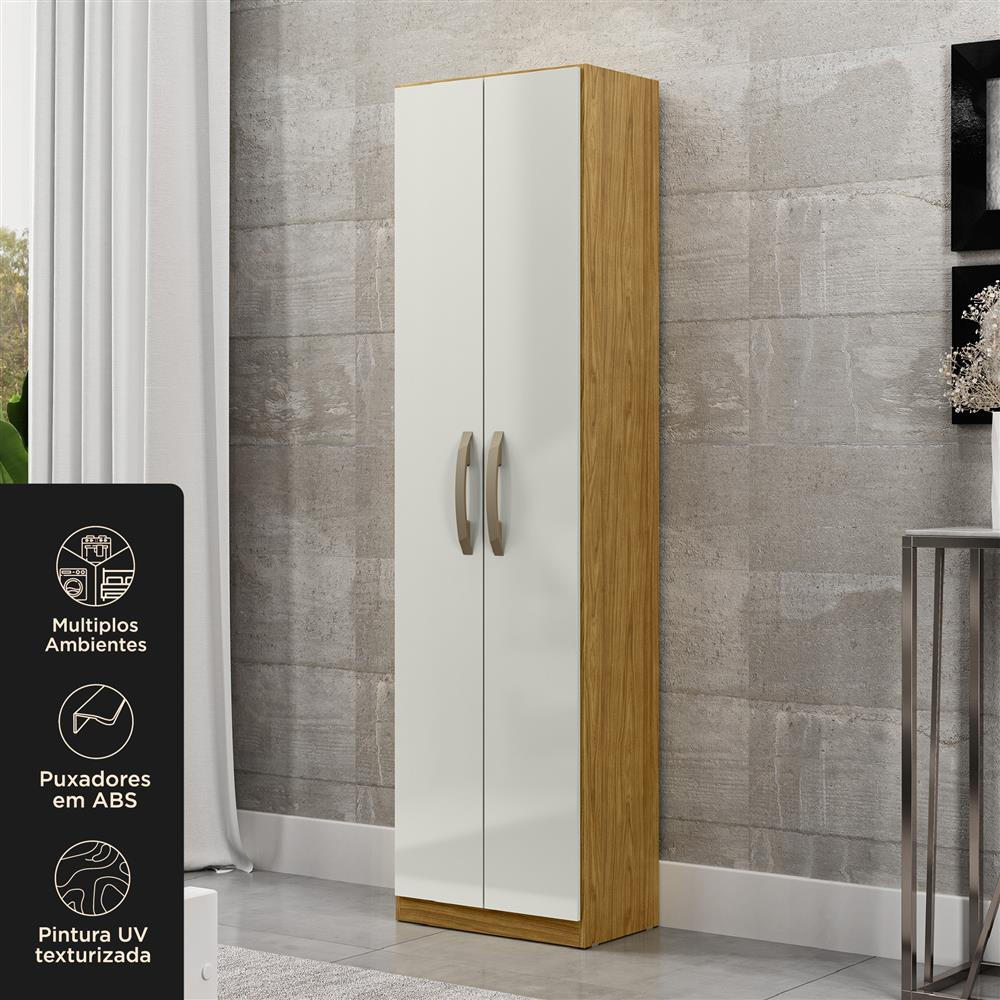 Multiuso Organizador 2 portas 5 prateleiras Elara - marrocos / off-white  MU019  