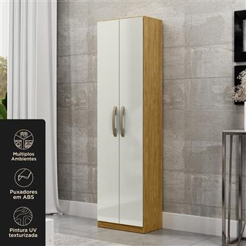 Multiuso Organizador 2 portas 5 prateleiras Elara - marrocos / off-white  MU019  